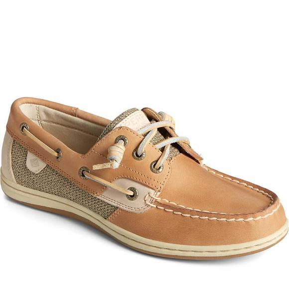 SPERRY WOMENS SONGFISH BOAT SHOE, LINEN OAT, 9.5 - Picture 4 of 6